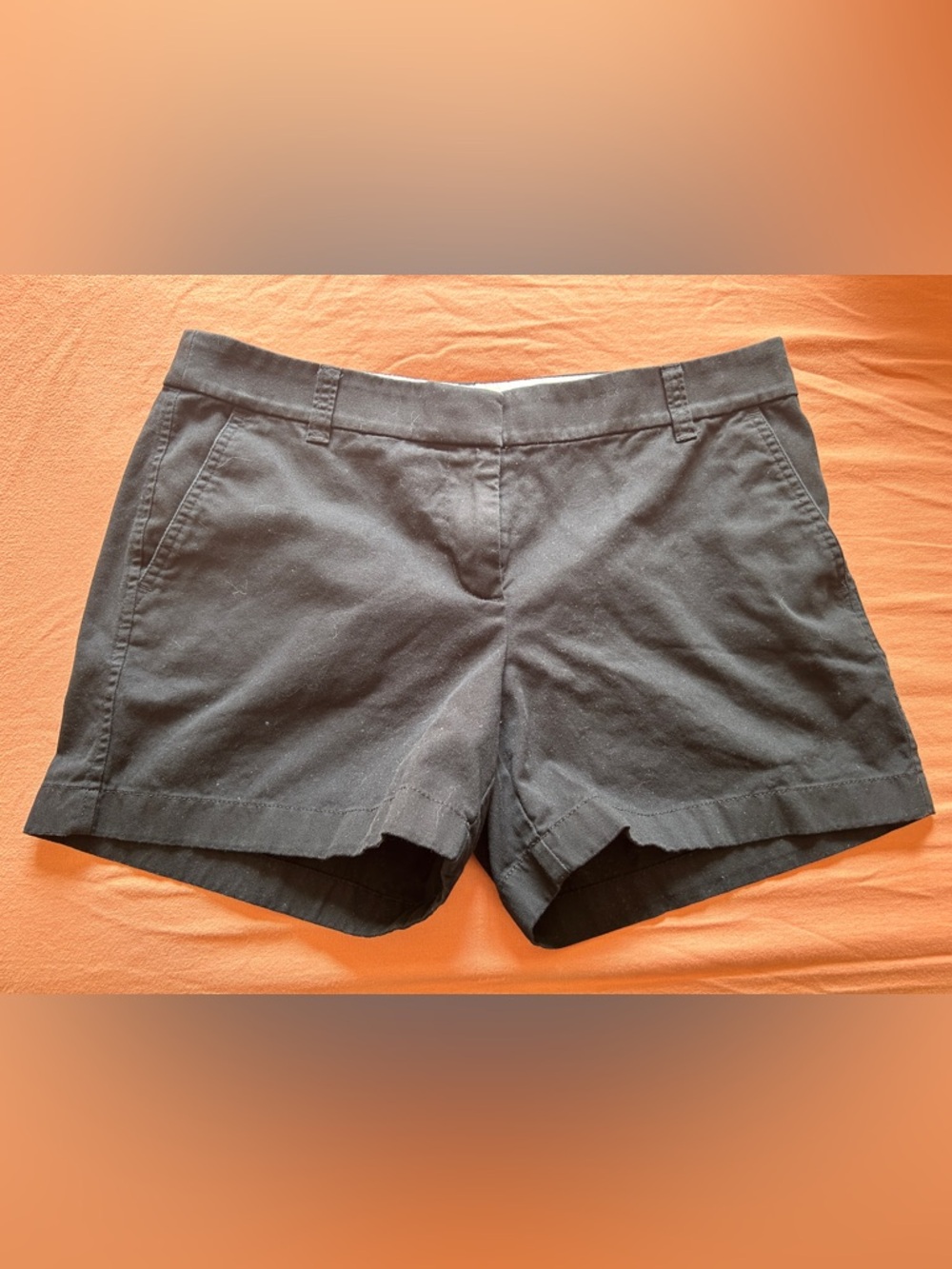 J. Crew Black Cotton Chino Shorts